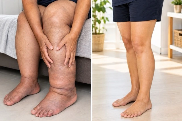 El pie de la izquierda parecía solo piel reseca; 8 meses después ya estaban listos para CORTAR por encima de la rodilla.